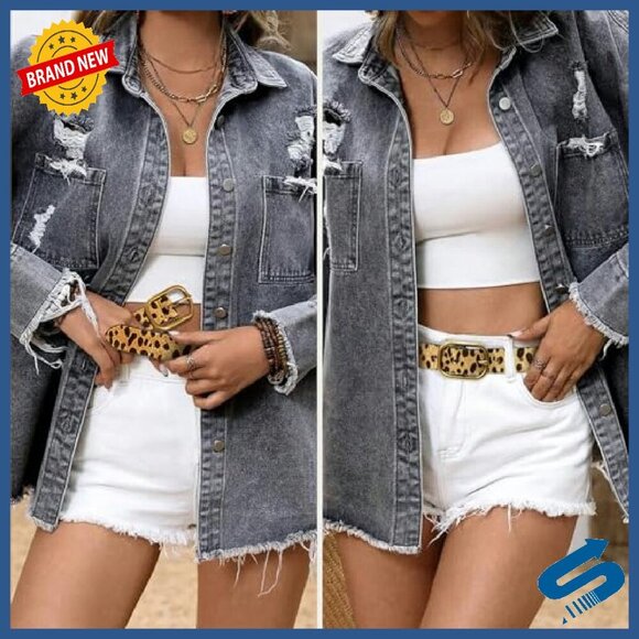 Genuine Leather Leopard Print Belt with Needle Buckle for Women main image 7
